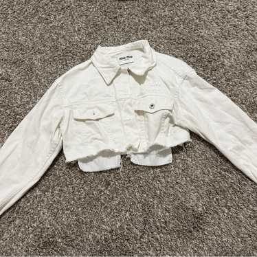 Miumiu design white denim jacket archive | eBay