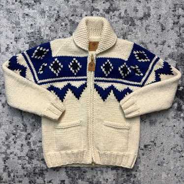 Canadian sweater wool100％ Canadian Sweater Company Hand Knit Cardigan - Dark Grey