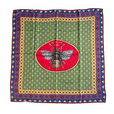 ☆人気☆【GUCCI】☆BEE STAR WOOL SCARF☆BURGUNDY + NAVY☆ Gucci bee scarf - Gem