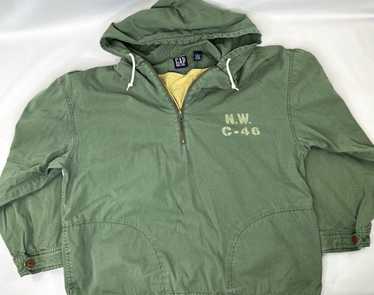 VINTAGE Gap Jacket Mens Medium Anorak Pullover Hooded 90s