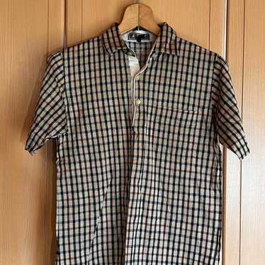 Tシャツ・カットソー DAKS Black European imported leather interior check line poi 221108-DAKS-MODEL-1602_web.jpg