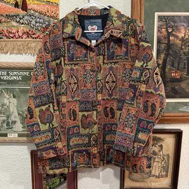 .USA 90s 80s chico's ヴィンテージ アメリカ ジャケット 柄 Vintage 90s chicos design - Gem