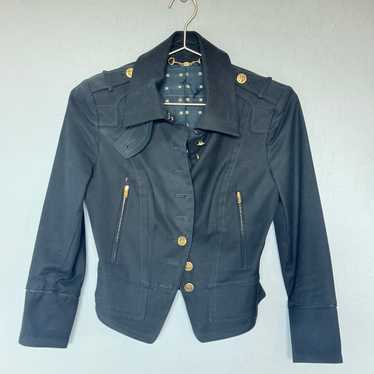Old Gucci Military Jacket / オールドグッチ Men's Vintage Gucci Red & White Striped Jacket W/ Military