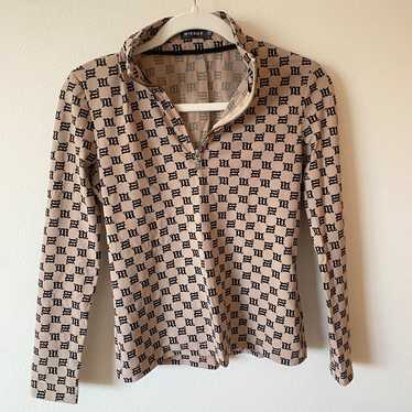 Misbhv＞＞＞Misbhv ロゴプレート ジップアップ ジャケット MISBHV monogram-print zip-up Sports Jacket | Black | FARFETCH