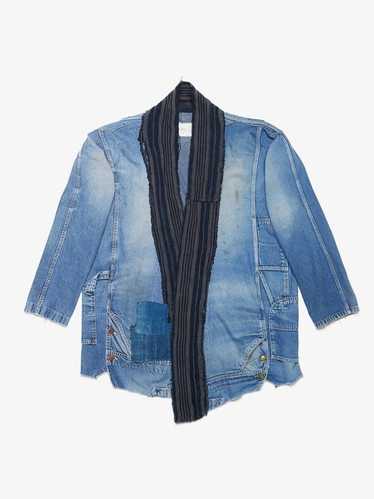 Greg Lauren ダメージ デニムジャケット | ブルー | FARFETCH JP