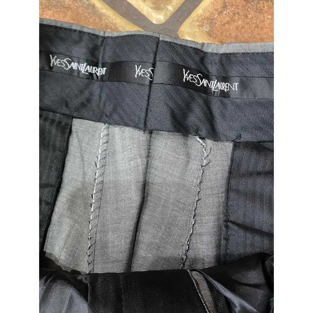 VIP【送料関税込】SAINT LAURENT WOOL TROUSERS Yves Saint Laurent brown wool trousers — Secundo Store