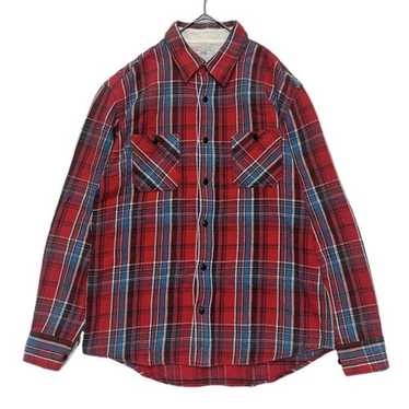 L] VISVIM 14AW Black Elk Indigo Check Flannel Shirt