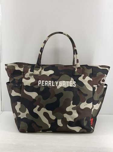 [PEARLY GATES] Public Smile Cham P Logo Tote Bag / 税込み PG SMILEチャーム付き チェック柄カートバッグ (UNISEX