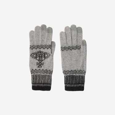 【Vivienne Westwood】 (W) Big Orb Knit Gloves Charcoal Vivienne Westwood Gray Orb Gloves | eBay