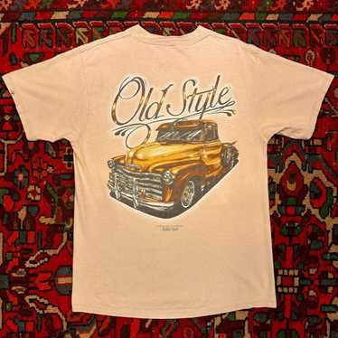 ◆90s USA製 TULTEX Rollin Hard Tシャツ アメ車 L Rollin Hard Old Style Graphic T-Shirt (Small, Black