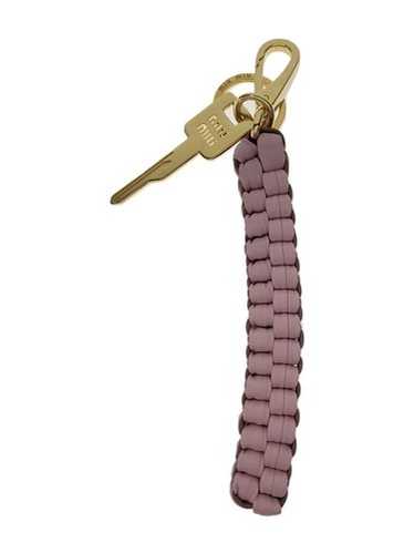 【関税&送料込】Miu Miu Pastel Pink Leather Keyring Miu Miu Pastel Pink Leather Keyring | italist