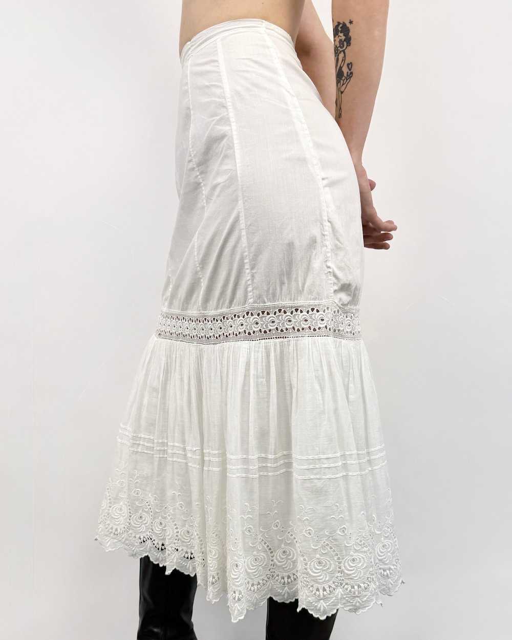 White Lace Edwardian Skirt - image 3