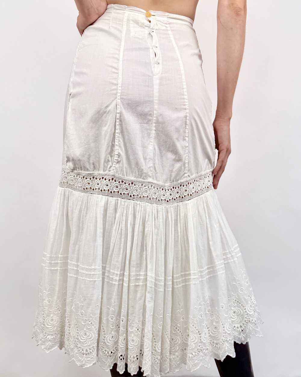 White Lace Edwardian Skirt - image 4