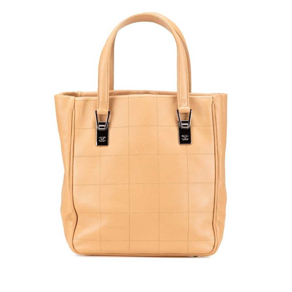 Chanel Beige Leather Handbag Tote Bag (Pre-Owned)