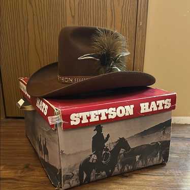 帽子 50s Vintage Stetson 3X BEAVER 7 1/2 60cm Vintage Stetson 3X Beaver Cowboy Hat Brown Size 7 3/8