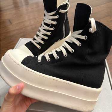 Rick Owens DRKSHDW Mega Bumper Canvas Sneaks Black Milk