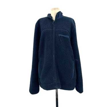 J.Crew ノルディック バーズアイ ボアフリース ネイビー サイズL相当