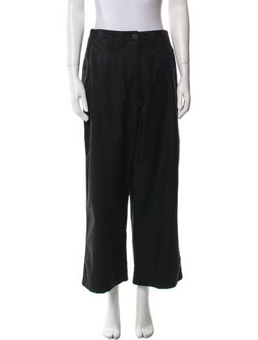 パンツ STUDIO NICHOLSON ZIP FRONT WIDE LEG PANTS Studio Nicholson wide-leg Cropped Jeans | Blue | FARFETCH