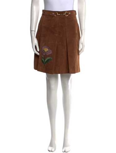 スカート GUCCI Suede skirt Horsebit CUIR Gucci Suede skirt with Horsebit detail in Cuir | Shop Now