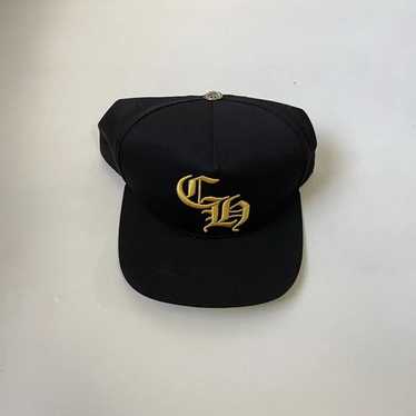 Chrome Hearts CH Logo Trucker Black Yellow Baseball Cap