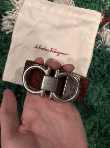 サルヴァトーレ フェラガモ　リボンベルト　レッド Salvatore Ferragamo Leather Red Belts for Men | eBay