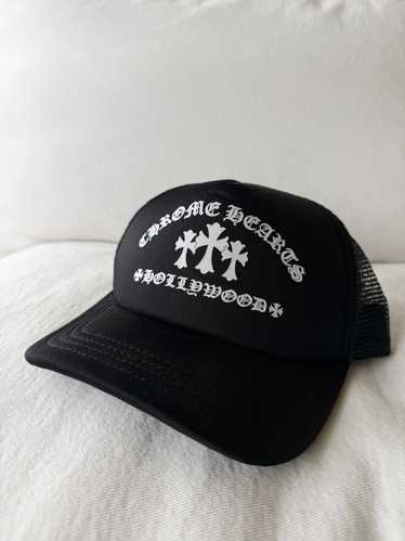 CHROME HEARTS CH刺繍 trucker cap Chrome Hearts CH Las Vegas Trucker Hat Black/Black