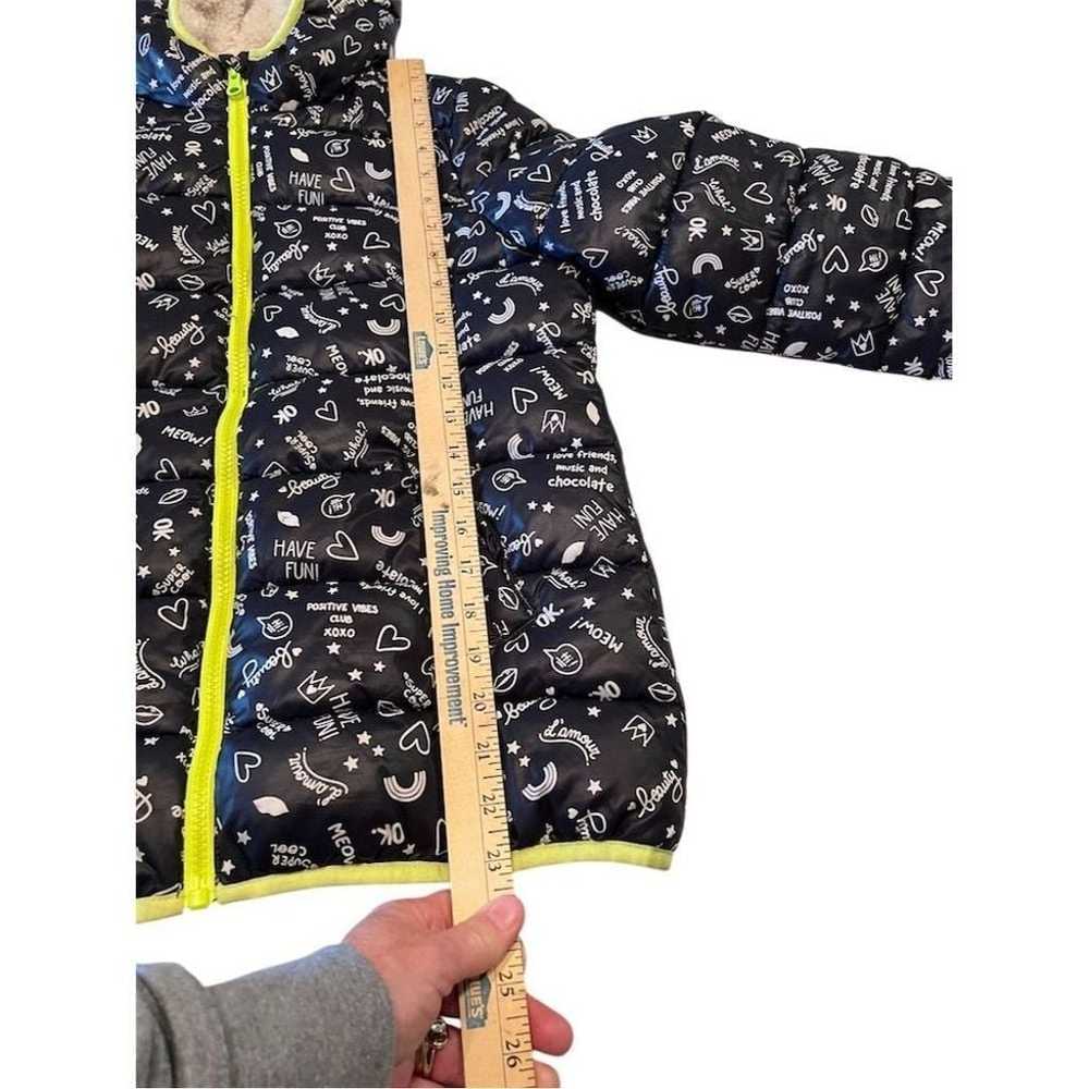 Vintage United Colors of Benetton Girls Puffer Jacket AOP 10/12 coat Mid-Length - Image 6