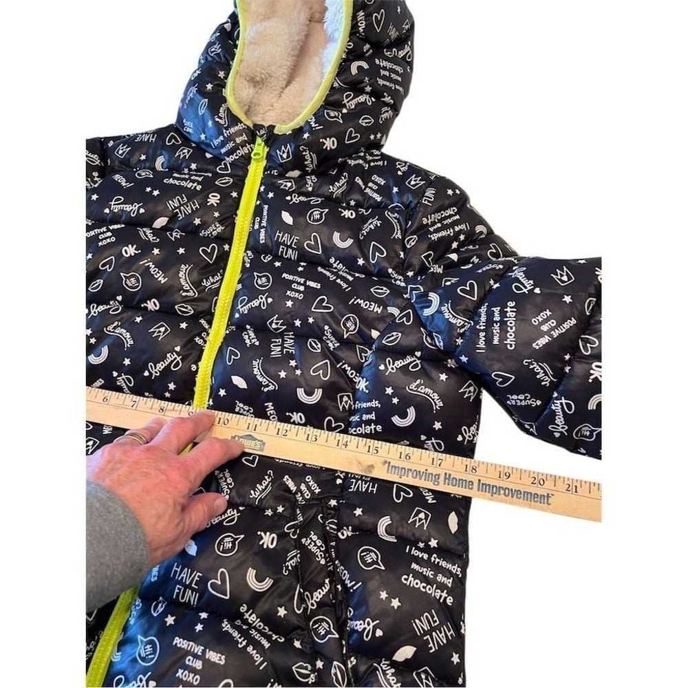 Vintage United Colors of Benetton Girls Puffer Jacket AOP 10/12 coat Mid-Length - Image 7