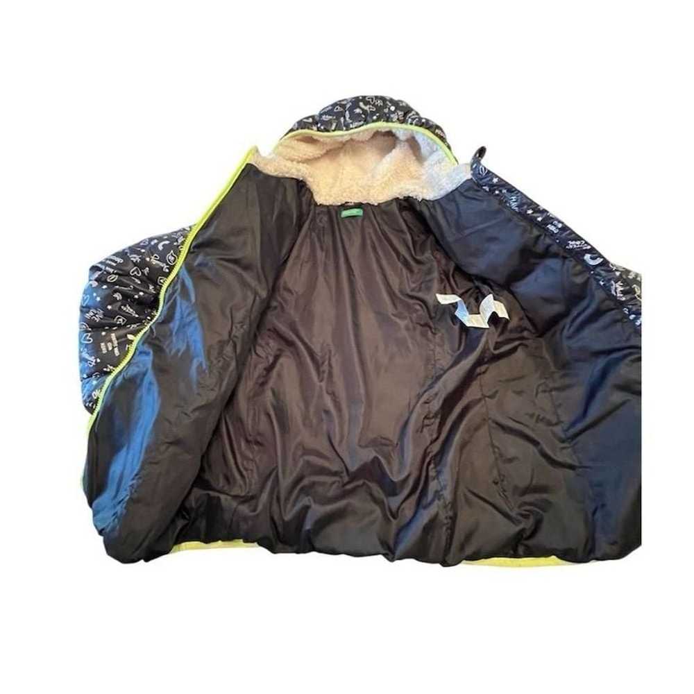 Vintage United Colors of Benetton Girls Puffer Jacket AOP 10/12 coat Mid-Length - Image 8
