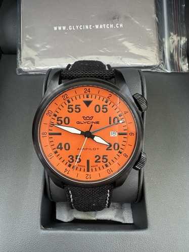 Glycine GL0436　GMT ミリタリー エアパイロット　オレンジ文字盤 Glycine GL0436 GMT ミリタリー エアパイロット オレンジ文字盤