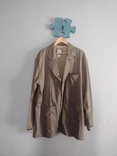 90s 00s TRAVELSMITH フェイクヌバック サファリジャケット L Vintage Travel Smith Mens XL Tan Zip off Sleeves Pockets