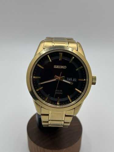 SEIKO セイコー SOLAR 100M V158-0AR0 ソーラー 腕時計 Seiko Solar Men V158-0AR0 Military Black blue Dial 43mm