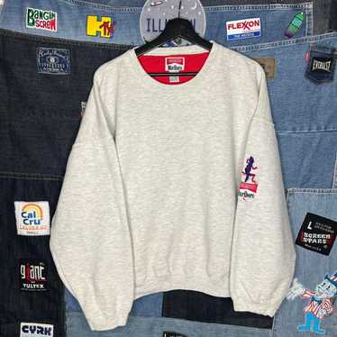 Vintage Marlboro Sweatshirt XL Oversized 90s Grey Adventure