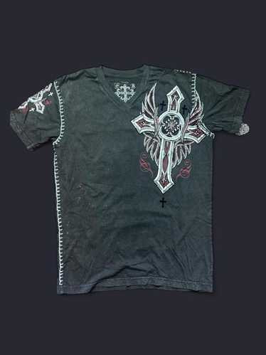 WS001 Vintage Reproduction Embroidered Skull Western Shirt