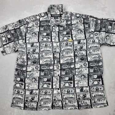 希少 PELLE PELLE メッシュ ゲームシャツ 刺繍ロゴ XXL 白 Pelle pelle shirt - Gem