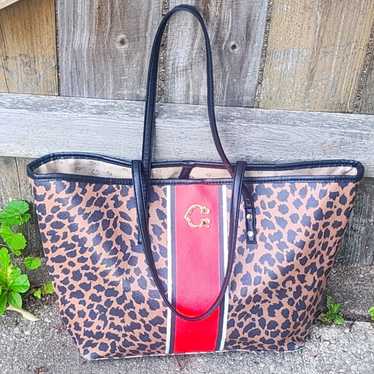【WONDER WONDER】Temer leather leopard big shoulder bag Temer Leather Leopard Strap Big Shoulder Bag - WONDER WONDER