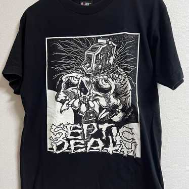 PUSHEAD SEPTIC DEATH Tシャツ punk zorlac ZORLAC T-Shirt 90s Vintage Skateboard SizeM Pushead Septic