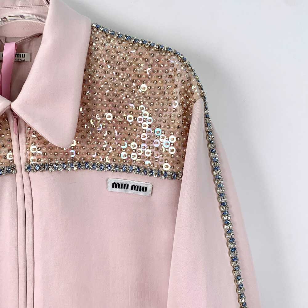 Miu Miu Miu Miu Pink Sequin & Diamond-Embellished… - image 7