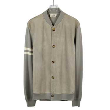 ジャケット・アウター HERMES Khaki Gray wool Stand collar Coat Wool coat Hermès Khaki size 42 FR in Wool - 30707249