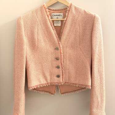 ヴィンテージ　CHANEL シャネル ピンク Aラインテーラードジャケット ヴィンテージ CHANEL シャネル ピンク Aラインテーラードジャケット
