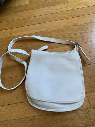vintage coach old ✨ ivory White bag COACH Vintage Y2K Hampton Luxury Ivory Leather Hobo Handbag