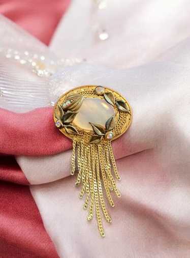 Vintage marena brooch art - Gem