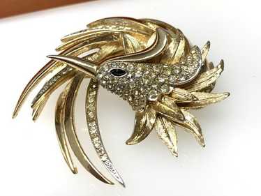 Vintage phoenix bird brooch - Gem