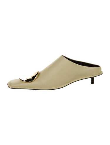 フラットシューズ Jil Sander Gold detailing mules Jil Sander Square Shape Pumps | Gold | FARFETCH