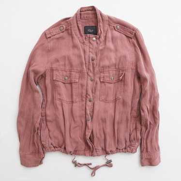 Rails Womens Collins Jacket Button Up Mauve Burgu… - image 1