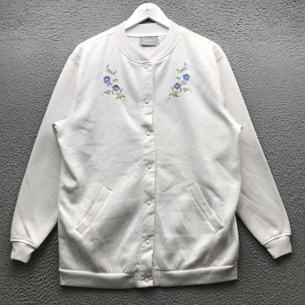 Other Vintage Blair Flower Cardigan Sweater Women Medium M White