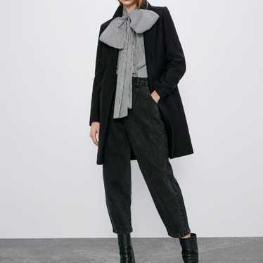 【なお】ZARA ポンチョコート MANTECO デニム M ブラック テクニカルショートトレンチコート - ブラック | ZARA Japan / 日本