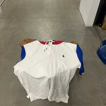 Polo By Ralph Lauren White And Blue Men's Polo Sh… - image 1