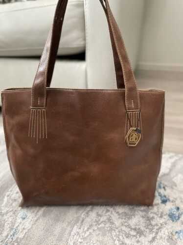トートバッグ A.P.C. CARAMEL SYNTHETIC LEATHER SHOPPING BAG A.P.C. Men's Large Axel Denim & Leather Tote in Caramel A.P.C.