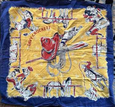 ▪️40’s【COWBOY】 VINTAGE BANDANA Vintage 1950s Swagger Cowboys Red Bandana Handkerchief